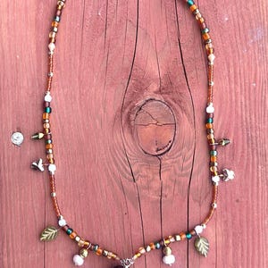 Brown Mushroom Necklace | fairy core | autumn fairy