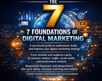 De 7 fundamenten van digitale marketing | Gids voor beginners tot experts | E-book over marketingstrategie (PDF)