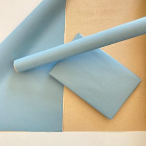Wrapping Paper Baby Blue 50CM Wide Eco Friendly  100% Recycled Kraft   Recyclable  Sustainable  Plastic Free Gift Wrap