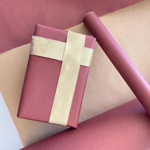 Wrapping Paper Burgundy 50CM Wide Eco Friendly  100% Recycled Kraft   Recyclable  Sustainable  Plastic Free Gift Wrap
