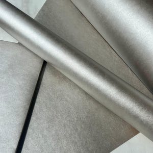 Wrapping Paper Matt Silver 50CM Wide Eco Friendly  100% Recycled Kraft   Recyclable  Sustainable  Plastic Free Gift Wrap