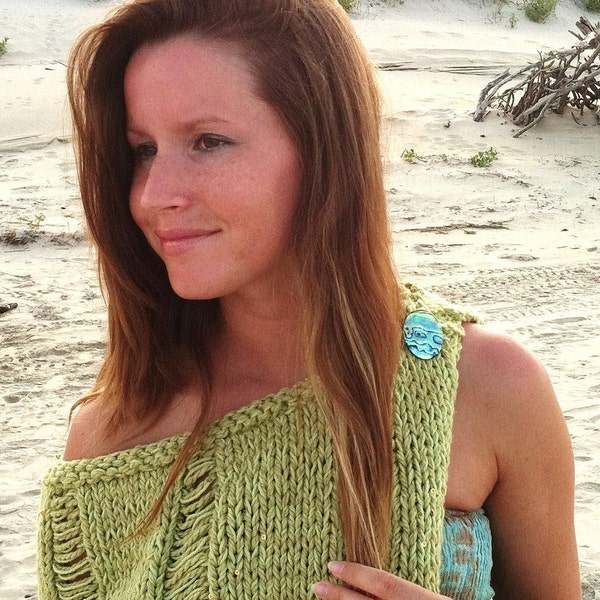 Knitting pattern,knit shoulder wrap,women,easy to knit,swim cover up,drop stitches,open weave capelet, apple green, turquoise, sequins,teens