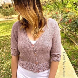KNITTING PATTERN women&#39;s summer cardigan,knit shrug pattern,special occasion shrug pattern,lace crochet cardigan,knit jumper pattern,worsted