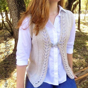 BREIEN PATROON vest voor vrouwen, kant, vrouwen vest breipatroon, kamgaren vest, Noro breipatroon vest, prinsessennaden, kant
