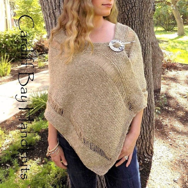 KNITTING PATTERN, knit poncho pattern,women knit shoulder wrap,easy to knit, updated knit poncho pattern,knit cover-up,beginner knit