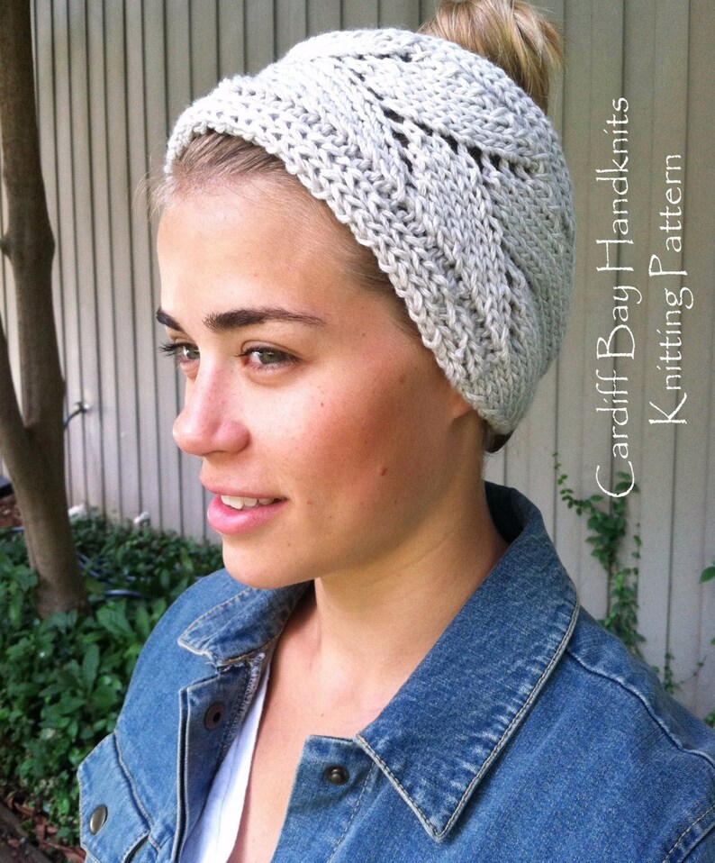 KNITTING PATTERN Knit Head Wrap,knit Ear Warmer,knit Headband,lace