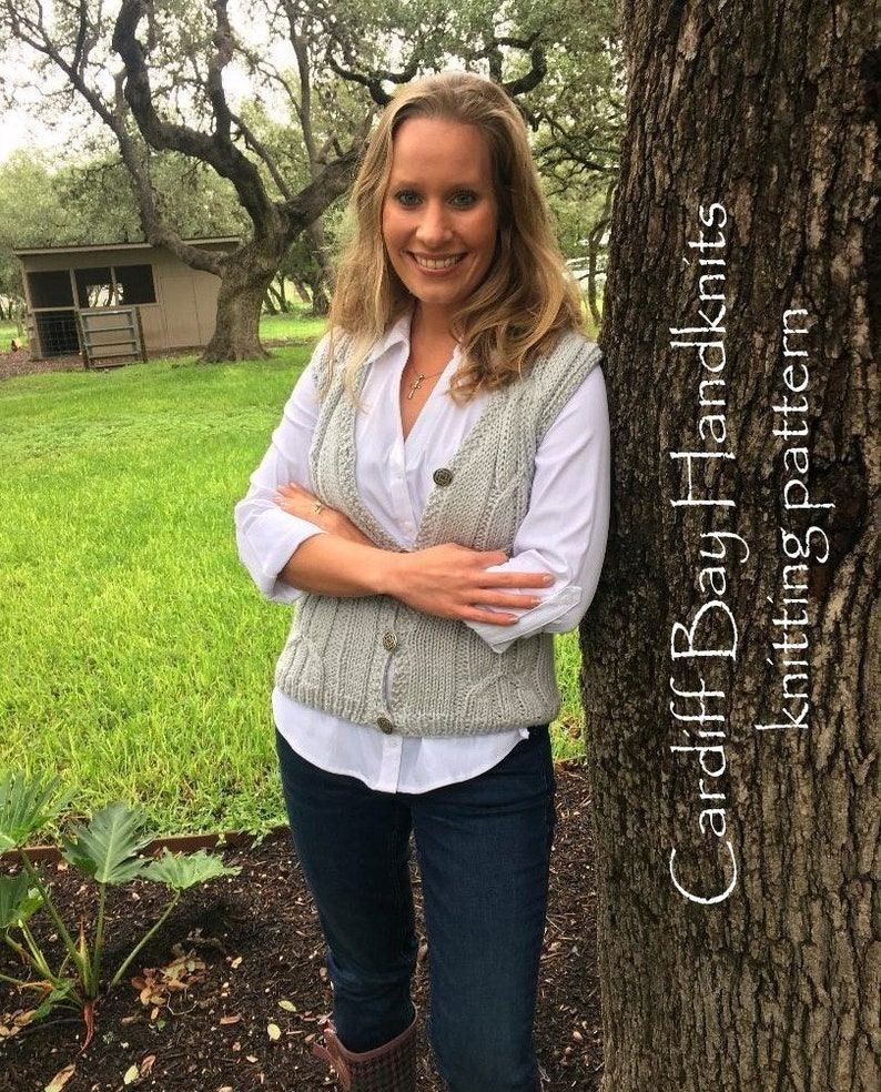 KNITTING PATTERN Womens Vest Knitting Pattern Waistcoat Etsy Australia