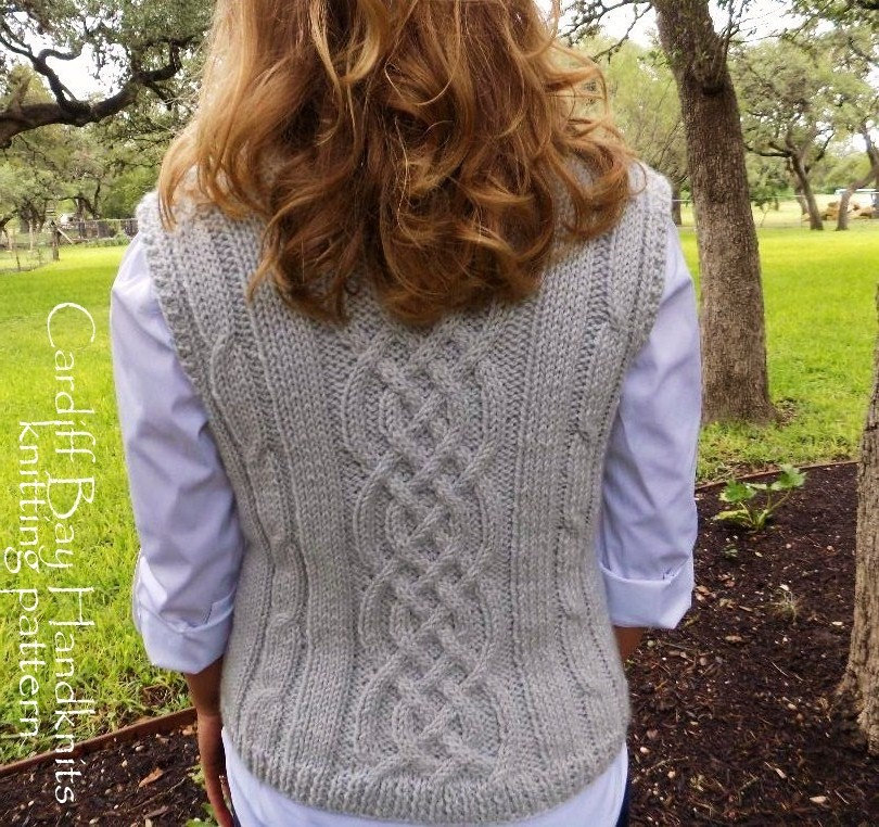 KNITTING PATTERN Women's Vest, Knitting Pattern Waistcoat