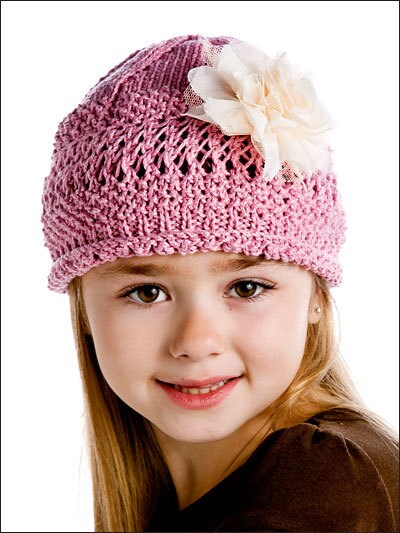 The Annelise Knit Hat,girls Knit Beanie,girls Lace Hat, Pink,gift for ...