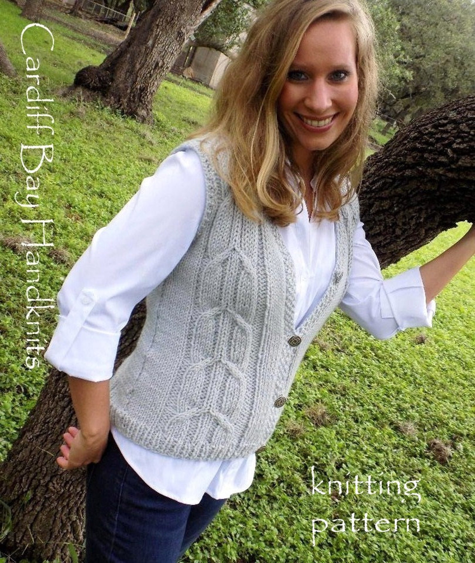 KNITTING PATTERN Womens Vest Knitting Pattern Waistcoat Etsy UK