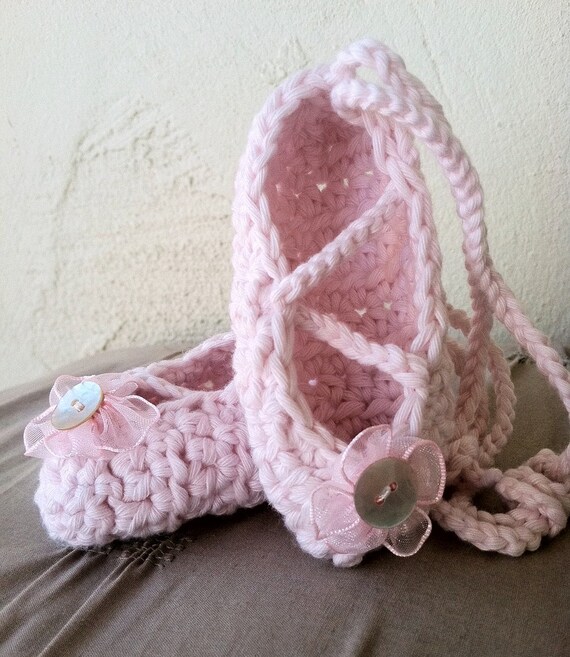 Crochet Ballet Slippers ballet Flats Pointe Shoes booties baby Girls pink lace Up ankle Ties straps custom Made shower Gift Etsy Australia