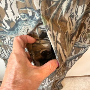 Vintage Mossy Oak Camo Bib salopette pour homme Made in USA chasse pêche écorce image 8