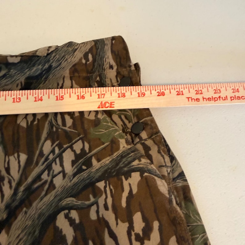 Vintage Mossy Oak Camo Bib salopette pour homme Made in USA chasse pêche écorce image 5