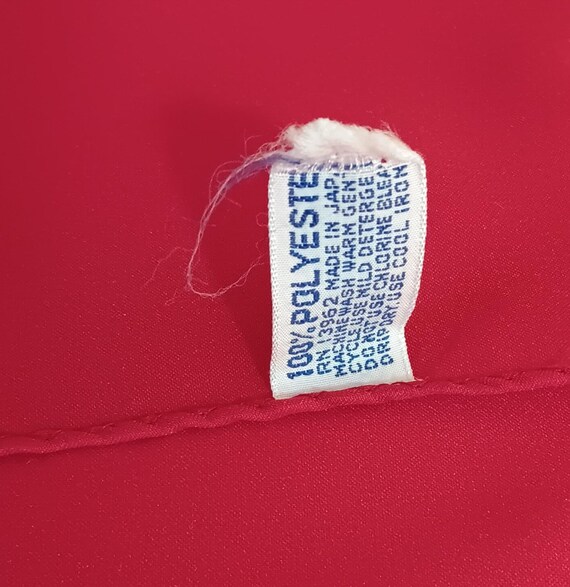 Sheer, Square, Solid Red Scarf. Polyester - image 4