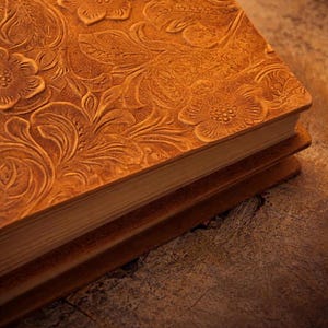 Leather Grimoire – 400 Pages • Hand-Sewn Binding • Embossed Cover image 5