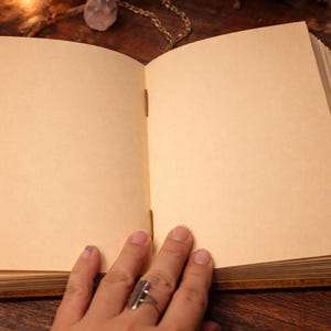 Leather Grimoire – 400 Pages • Hand-Sewn Binding • Embossed Cover image 3