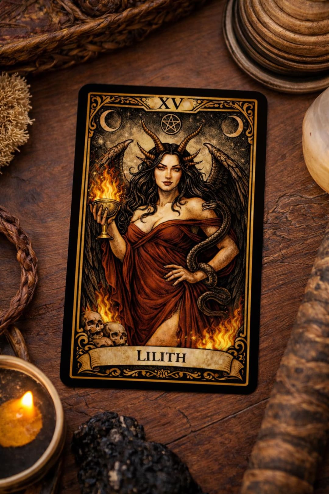 Lilith Firehawk Sticker Lilith Vinyl Sticker – 4x6 Inches • Matte Finish • Witchy Tarot ...