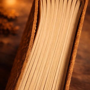 Leather Grimoire – 400 Pages • Hand-Sewn Binding • Embossed Cover image 6