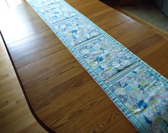Floral and Stripe Table Runner