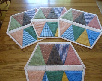 Triangle Quilted Placemats