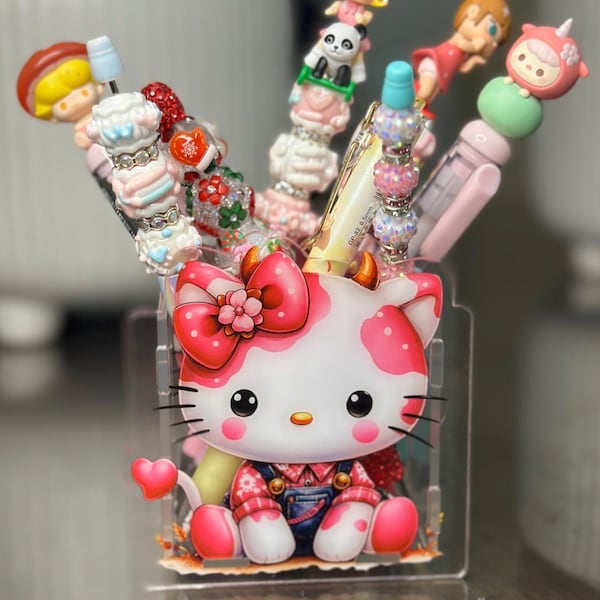 Acrylic Pen Holders - Kawaii Desk Organizer