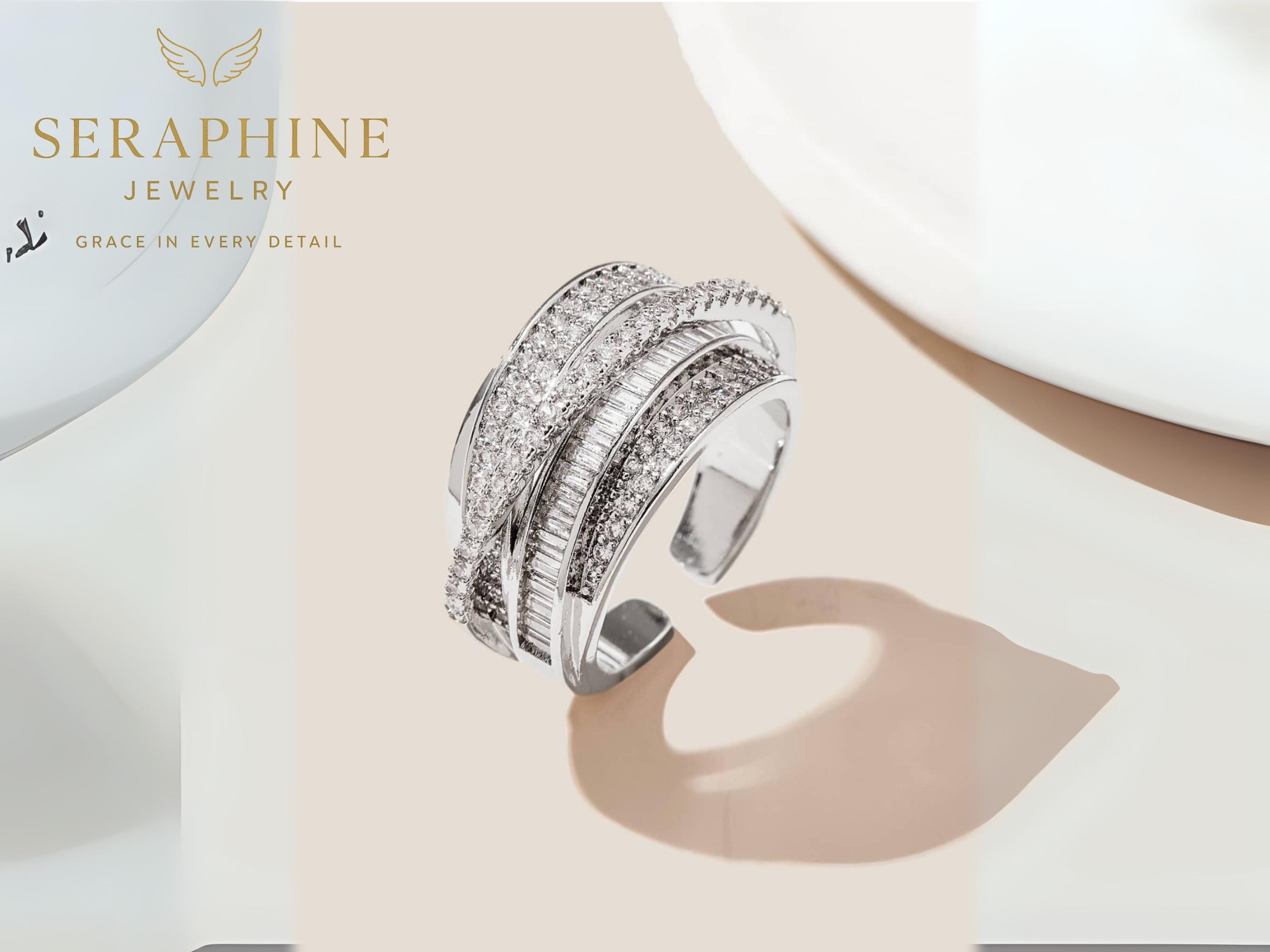 Anello Donna Placcato Oro Con Zirconia Cubica Rettangolare - Design Semplice