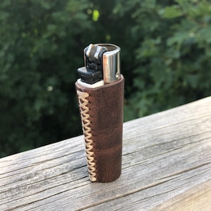 Leather Clipper Lighter Case | Handmade lighter holder