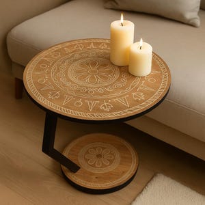 Solid Wood C Side Table: Modern Sofa End Table