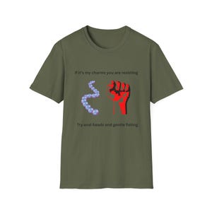 Beads & Raised Fist T-Shirt: Activist Empowerment Tee