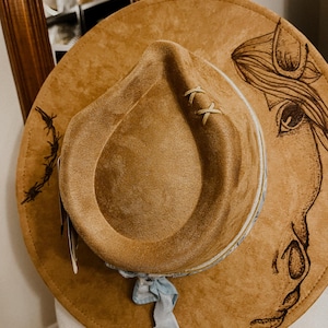 Hand Burned Custom Horse Hat