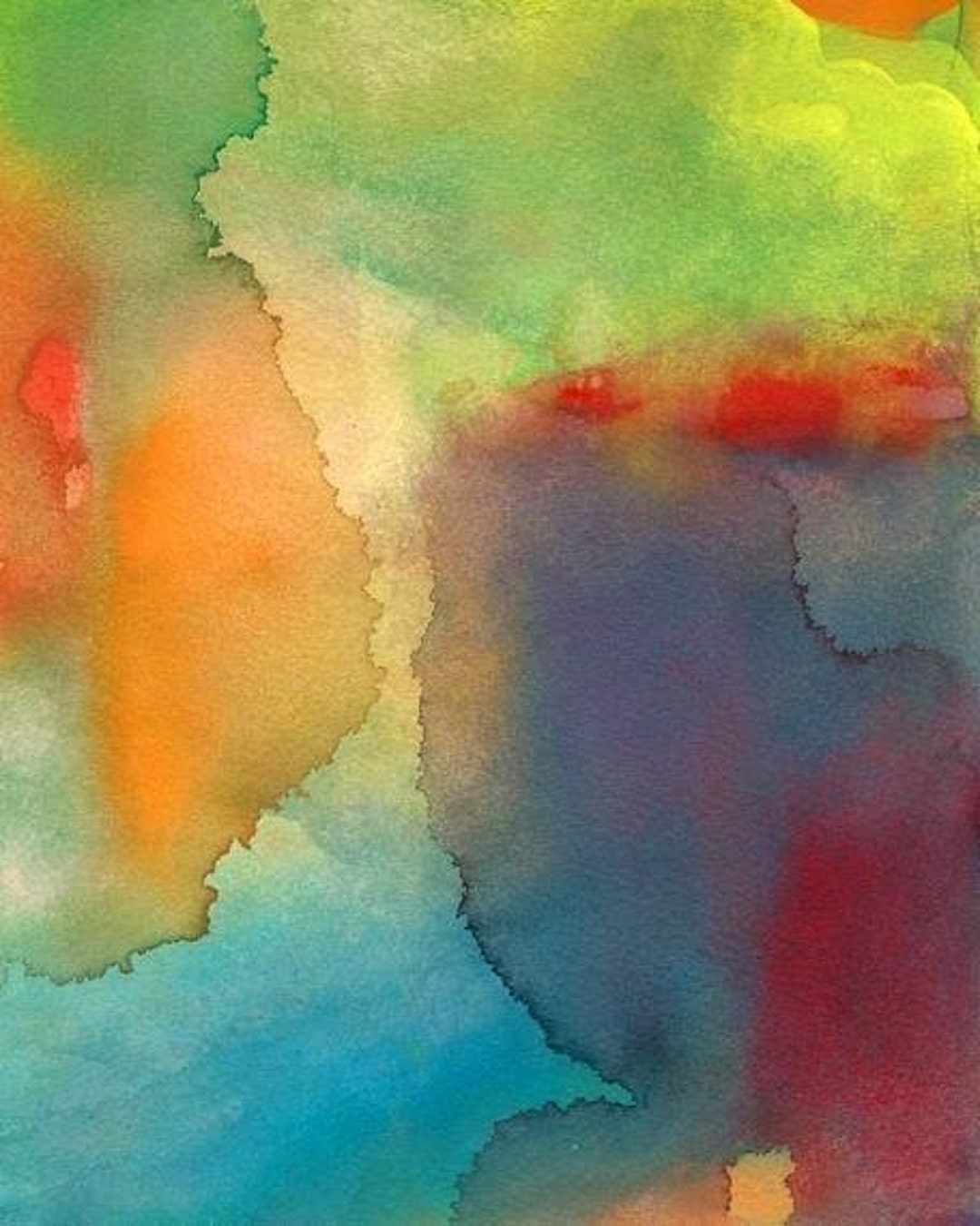 Large Wall Art Watercolor Painting Where the Heart Takes Us Etsy