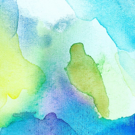 Watercolor Abstract Painting Into The Sky Etsy