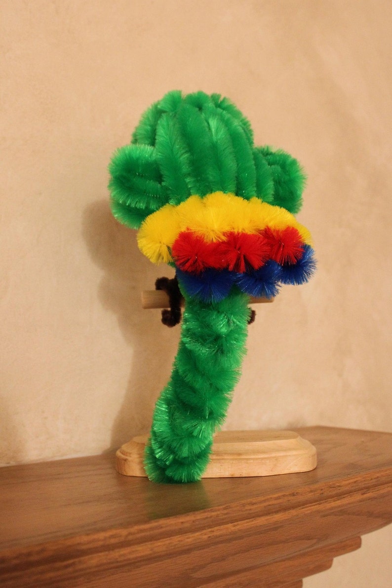 Chenille Parrot Emerald Green image 4