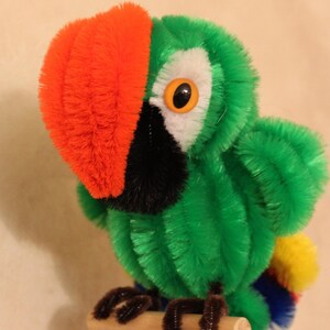 Chenille Parrot Emerald Green image 1