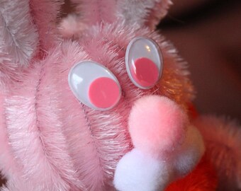 Chenille Bunny - Pink with White Belly