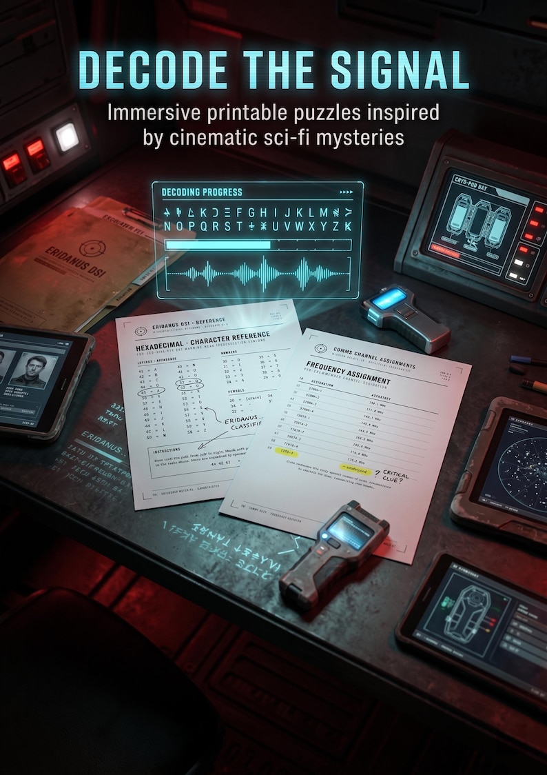 Scifi Escape Room for Teens Printable Mystery Game Spacethemed