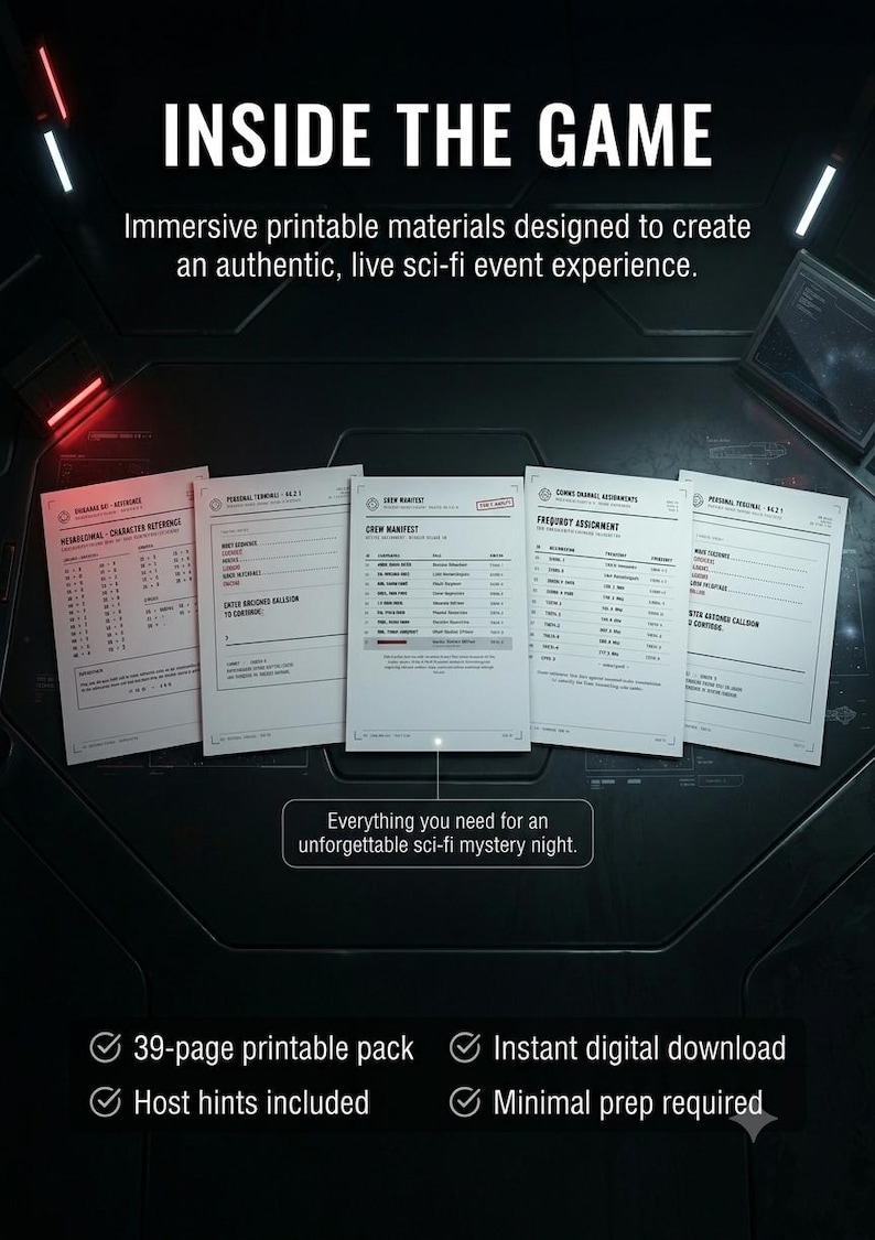 Scifi Escape Room for Teens Printable Mystery Game Spacethemed