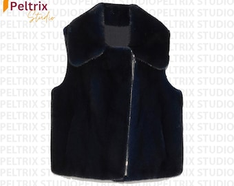 MINK FUR VEST!Order Any color!Brand New Real Natural Genuine Fur