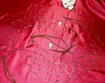 Duo of thigh hair clips – 45 to 52 cm – handcrafted set.