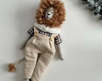 ハンドメイド ファッション 手作り ライオン 人形 ブラウン MAITE