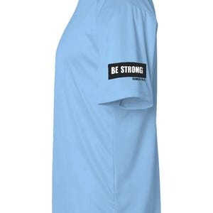 Be Strong Breathable Workout Athletic Sky-Blue Tee