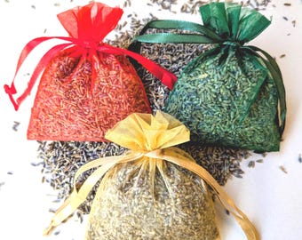 Christmas Lavender Bags 3pc 10cm Filled