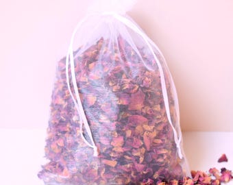 Handmade Rose Potpourri Bag: Scented Rose Petals