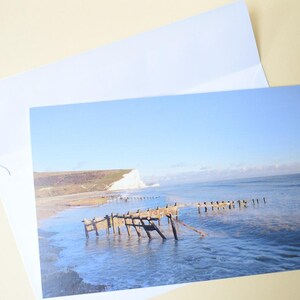British Coast Photo Blank Greetings Card - Cuckmere Haven Sussex UK