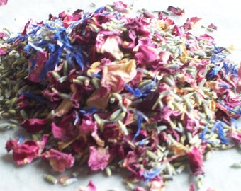 Hand mixed real petal confetti - cornflower mix - 500g