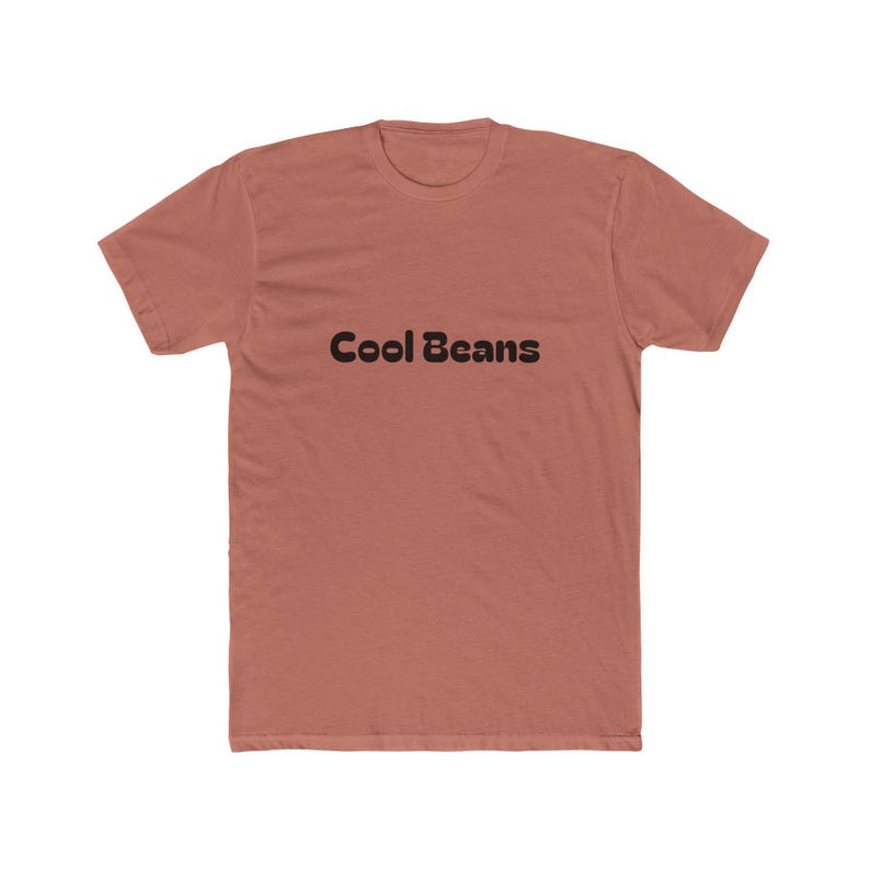 Cool beans unisex cotton crew tee, trendy t-shirt for casual wear, gift for friends, birthday, everyday comfort, fun statement top image 3