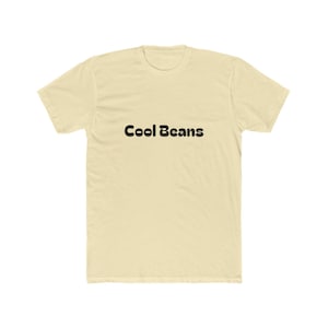 Cool beans unisex cotton crew tee, trendy t-shirt for casual wear, gift for friends, birthday, everyday comfort, fun statement top image 1