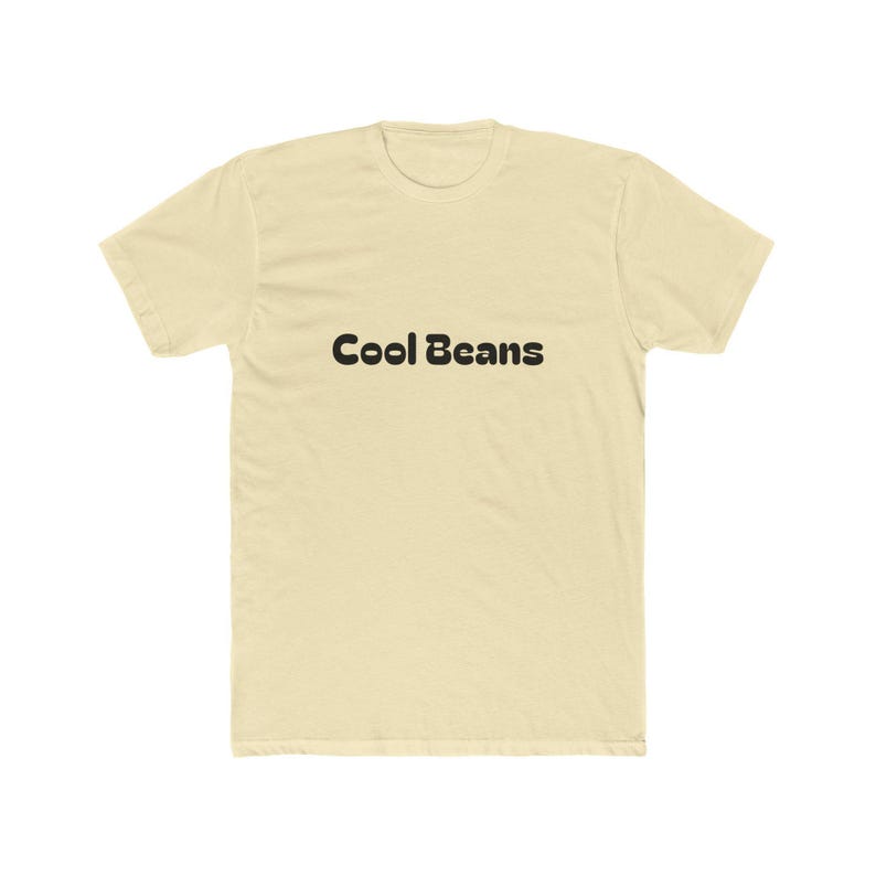 Cool beans unisex cotton crew tee, trendy t-shirt for casual wear, gift for friends, birthday, everyday comfort, fun statement top image 1