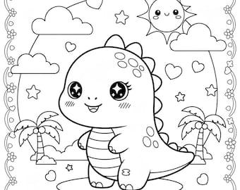 かわいい動物の塗り絵