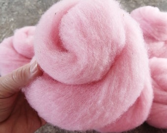 Needle Felting Ballerina Pink Wool Hand Dyed Roving